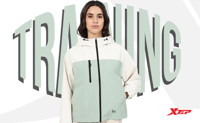 XTEP Women's  X-Shield Tech Double Layer Windbreaker Outdoor Training Jacket