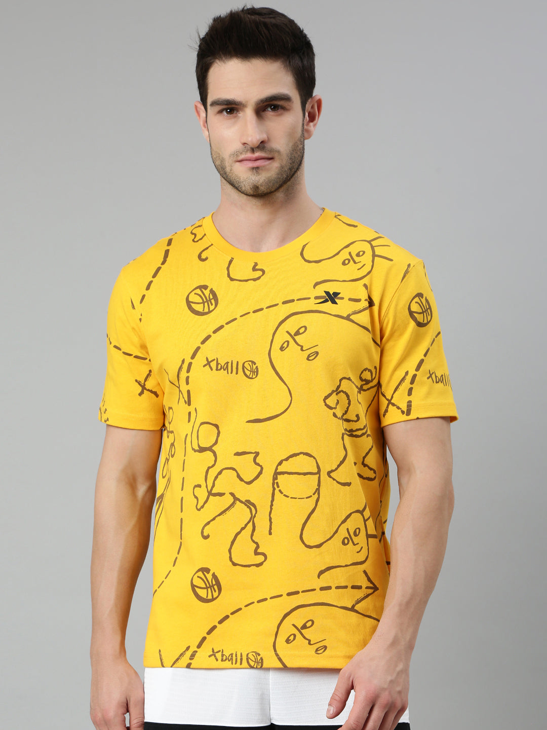 Xtep Men Relaxed Fit Short-sleeve T-shirt - Tangering Yellow / S