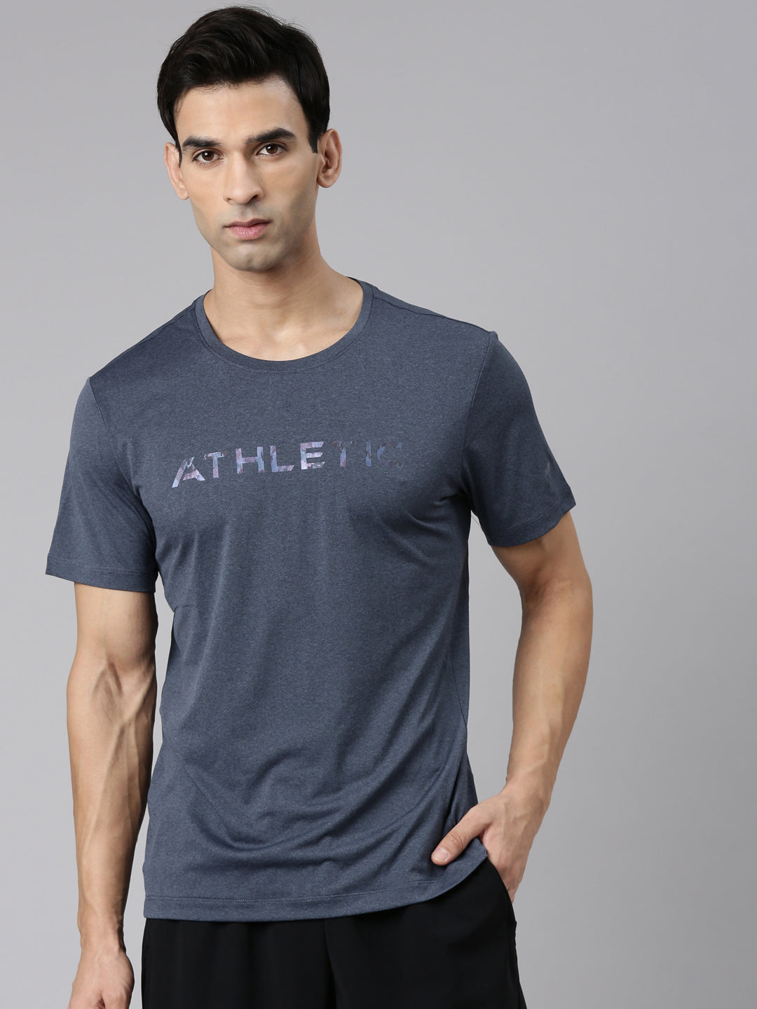 Xtep Men Training Short-sleeve T-shirt - Platinum Blue / S
