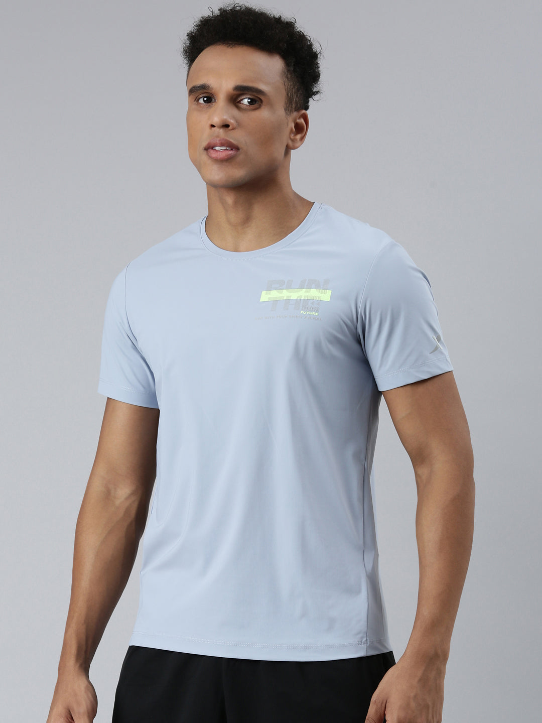 Xtep Men Running Short-sleeve T-shirt - Tina Blue / S