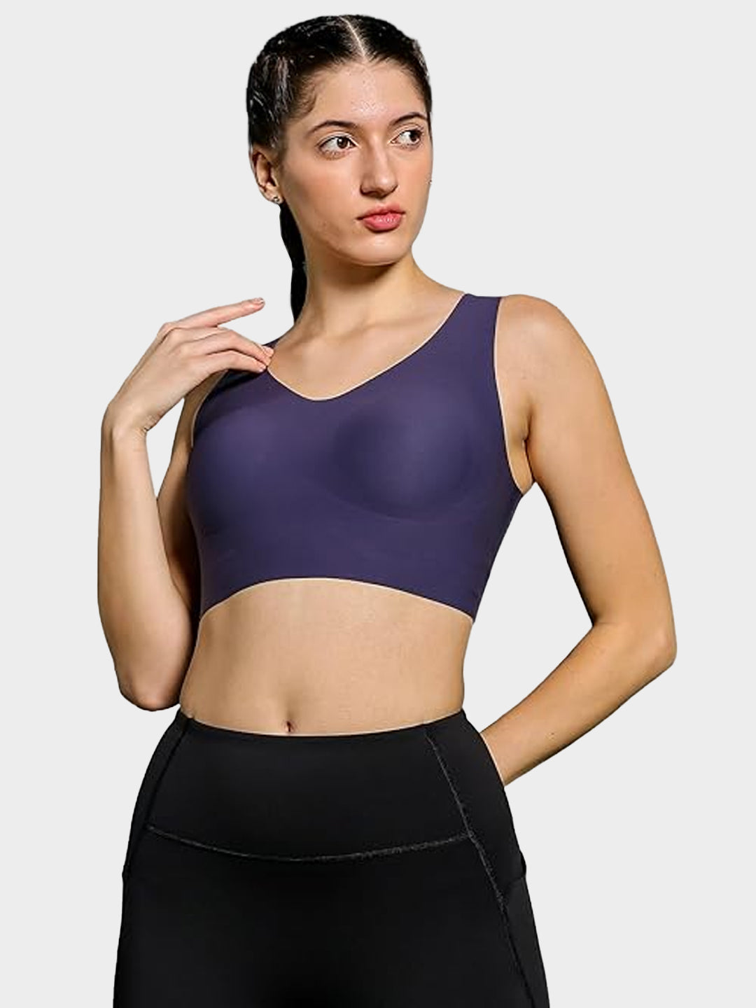 Quick-Dry Comfort Sports Bra - Dusty Purple