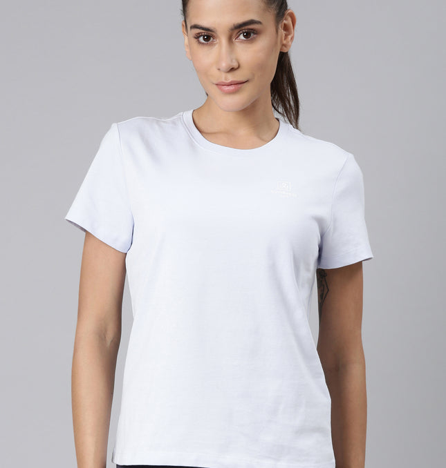 Xtep-Comfort Women Short-sleeve T-shirt - Dusty Blue / XS