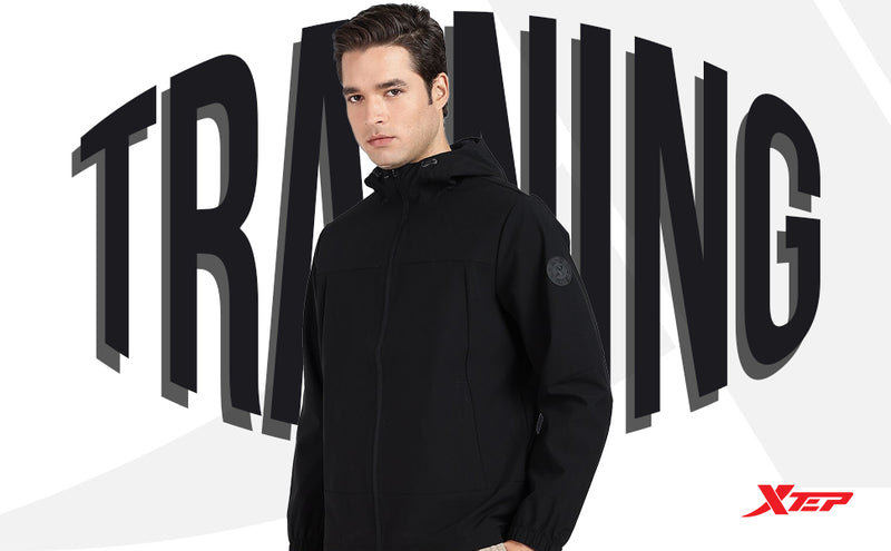 XTEP Men's  X-Shield Tech Double Layer Windbreaker Outdoor Training Jacket