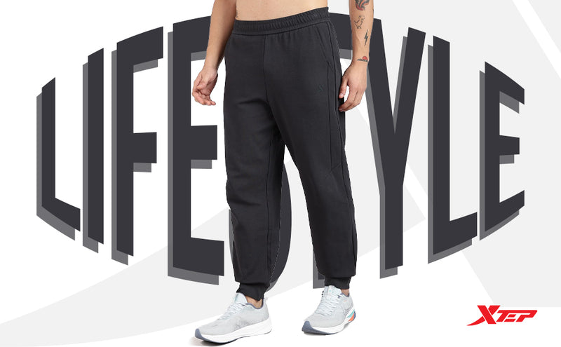 XTEP Men's Winter Lifestyle Micro Texture Surface Pattern Modern Pants