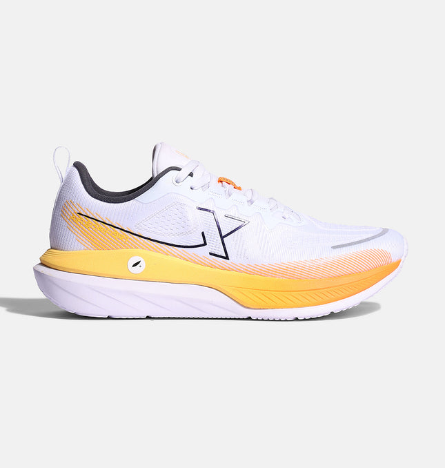 Xtep Men Feather Foam Running Shoes - White Lava Orange / 41