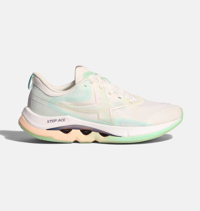 Xtep Ace Women Running Shoes - Canvas White/ Neon Light Green / 35