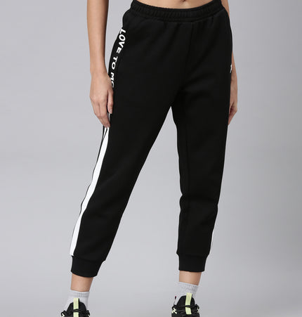 Xtep Elastic Technology Knitted Sports Joggers - Black Pearl White / XS