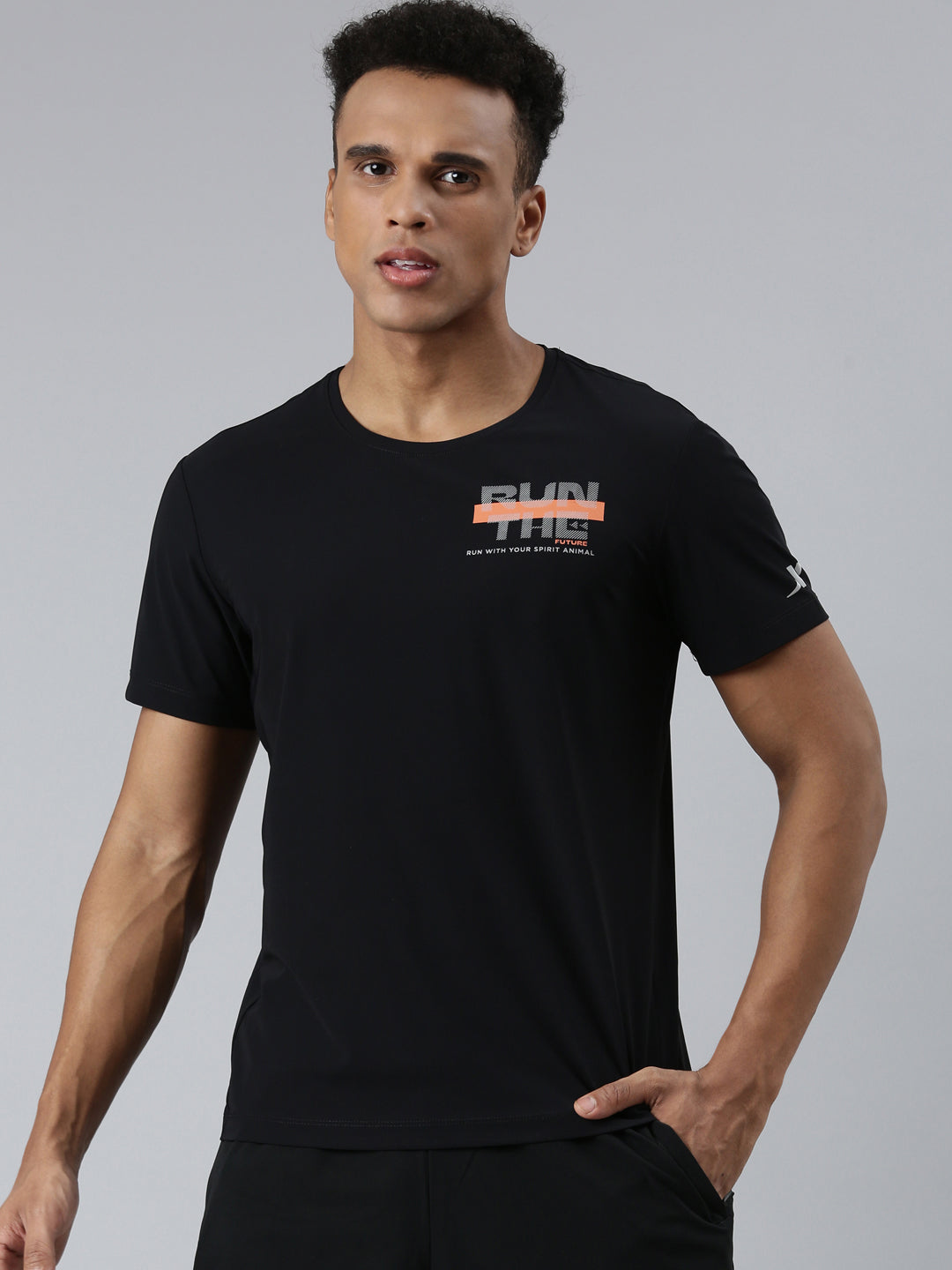 Xtep Men Running Short-sleeve T-shirt - Black / S
