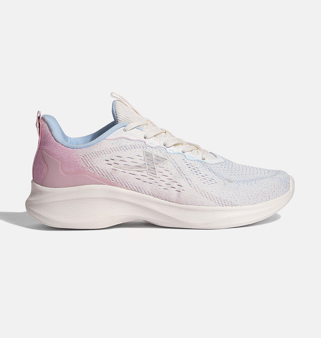 Xtep Women Dynamic Foam Running Shoes - Canvas White /Ice Peach /Skyline Blue / 35