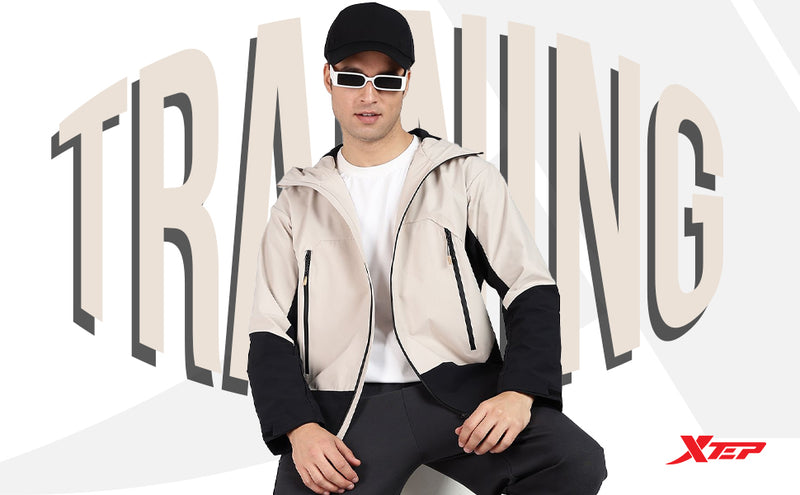 XTEP Men's Outdoor  X-Shield Tech Double Layer Windbreaker Training Jacket