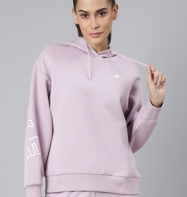 Xtep Dry Fit Hooded Sweatshirt - Light Bright Purple / XS