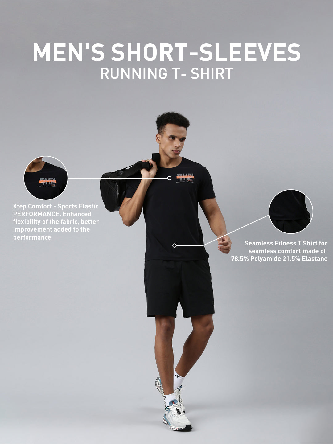 Xtep Men Running Short-sleeve T-shirt
