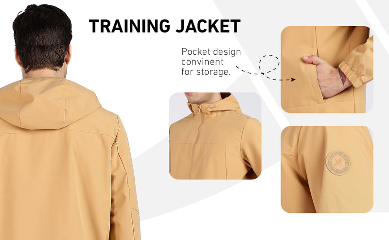 XTEP Men's  X-Shield Tech Double Layer Windbreaker Outdoor Training Jacket