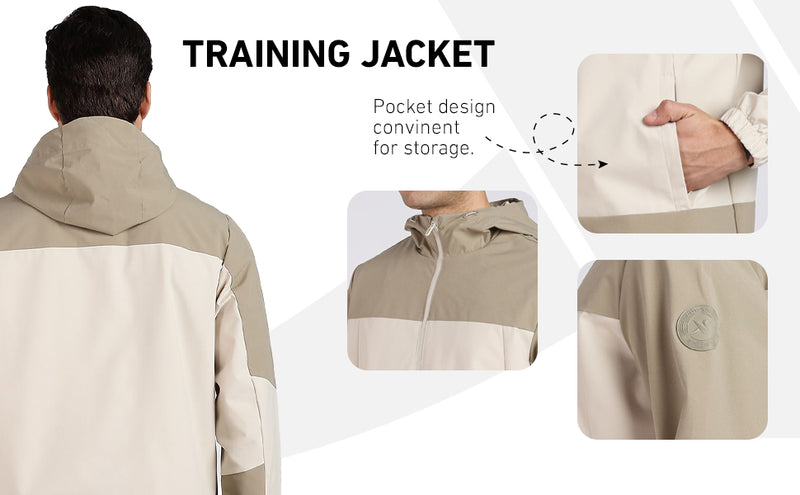 XTEP Men's  X-Shield Tech Double Layer Windbreaker Outdoor Training Jacket