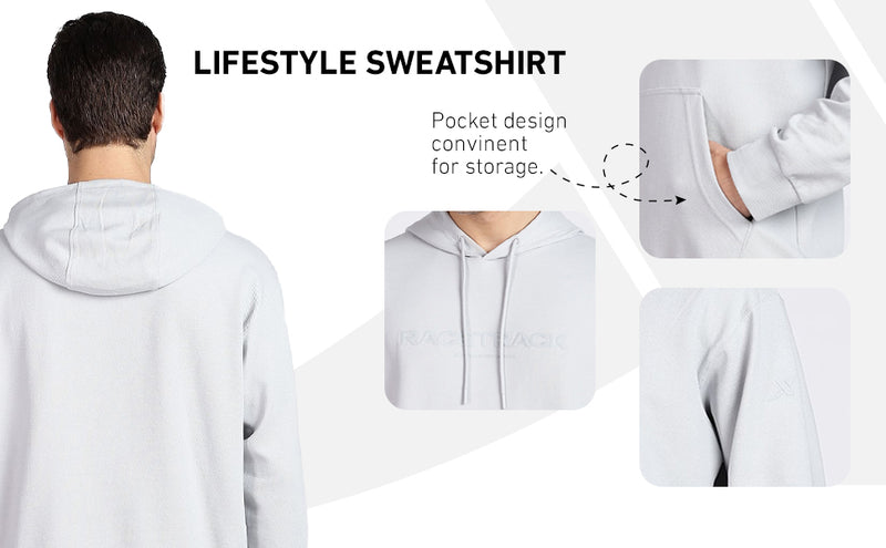 Xtep Men's Winter Lifestyle Micro Texture Pattern Loose Fit Hoodie