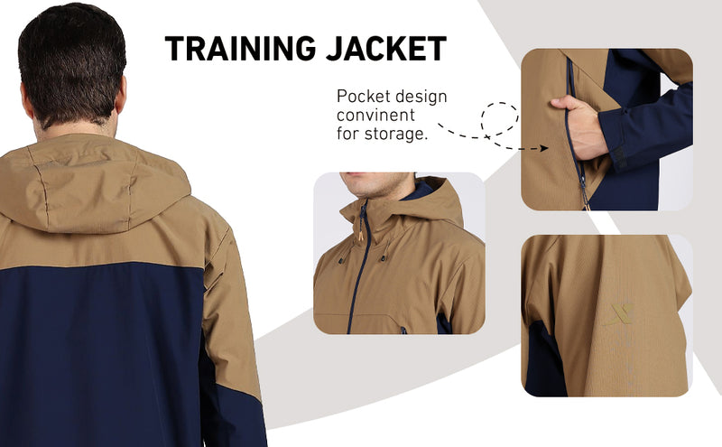 XTEP Men's Outdoor  X-Shield Tech Double Layer Windbreaker Training Jacket