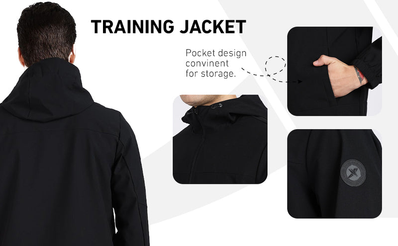 XTEP Men's  X-Shield Tech Double Layer Windbreaker Outdoor Training Jacket