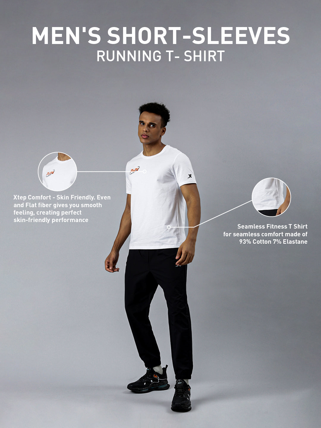Xtep-Comfort Men Short-sleeve T-shirt