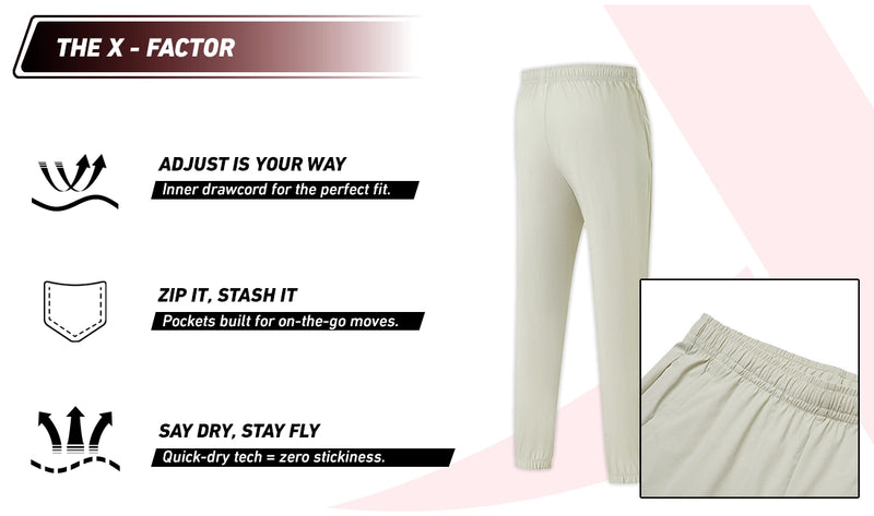 Xtep Men's Quick Dry 3D Cut Training Trackpant Sand Grey