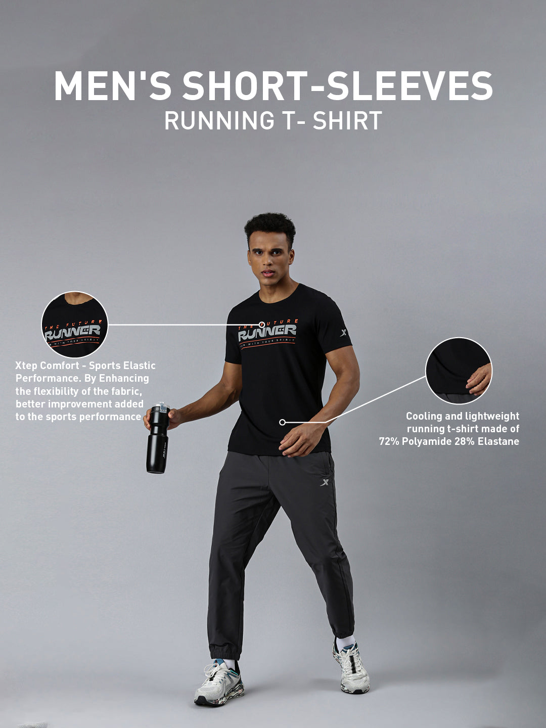 Xtep-Comfort Men Short-sleeve T-shirt