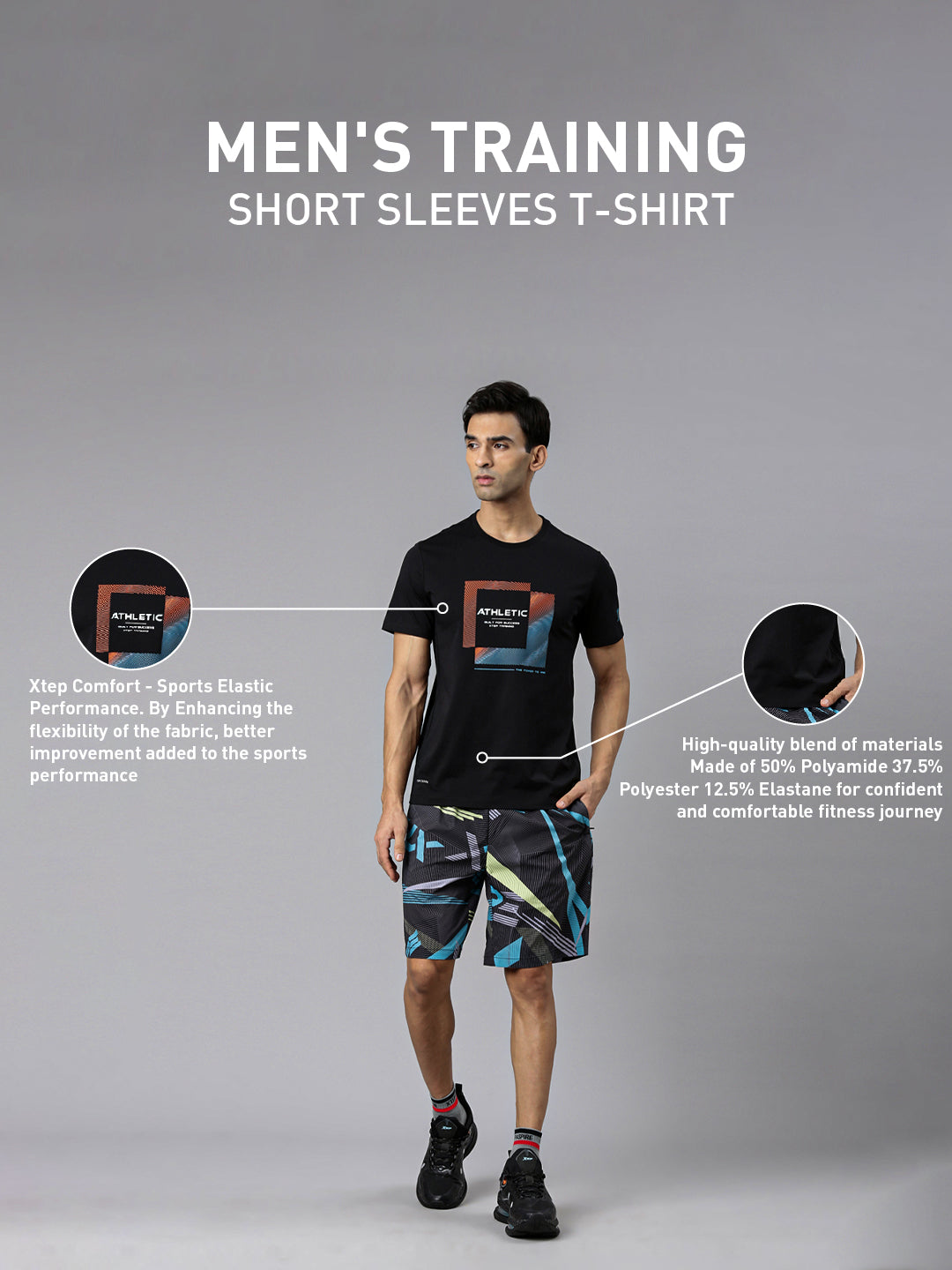 Xtep Men Training Short-sleeve T-shirt