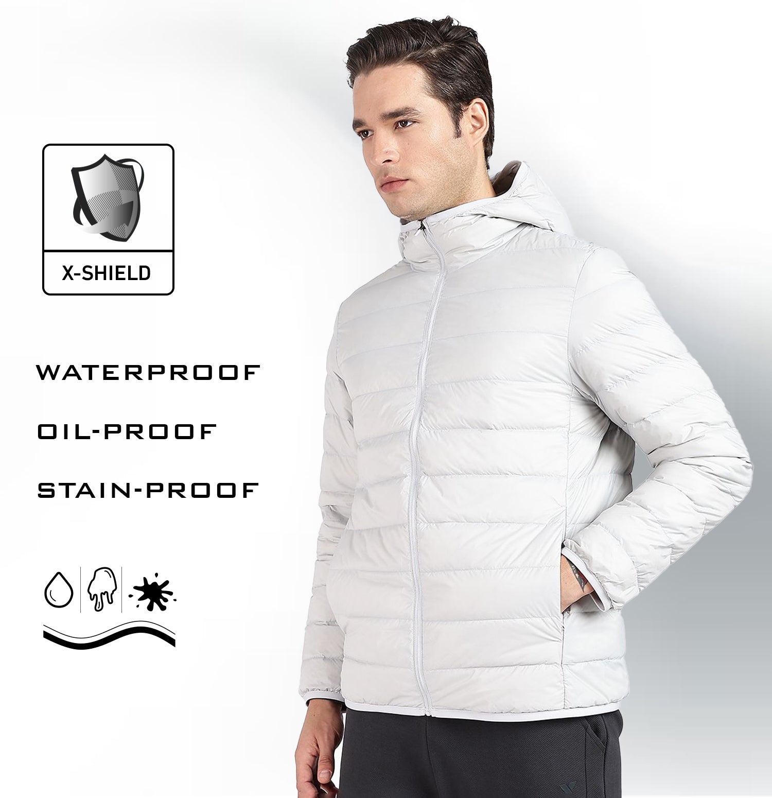 X-Shield Padded Down Jacket - Moss Grey
