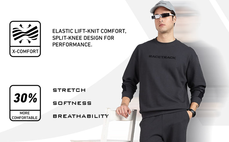 Xtep Men's Winter Micro Texture Pattern Lifestyle Loose Fit Hoodie