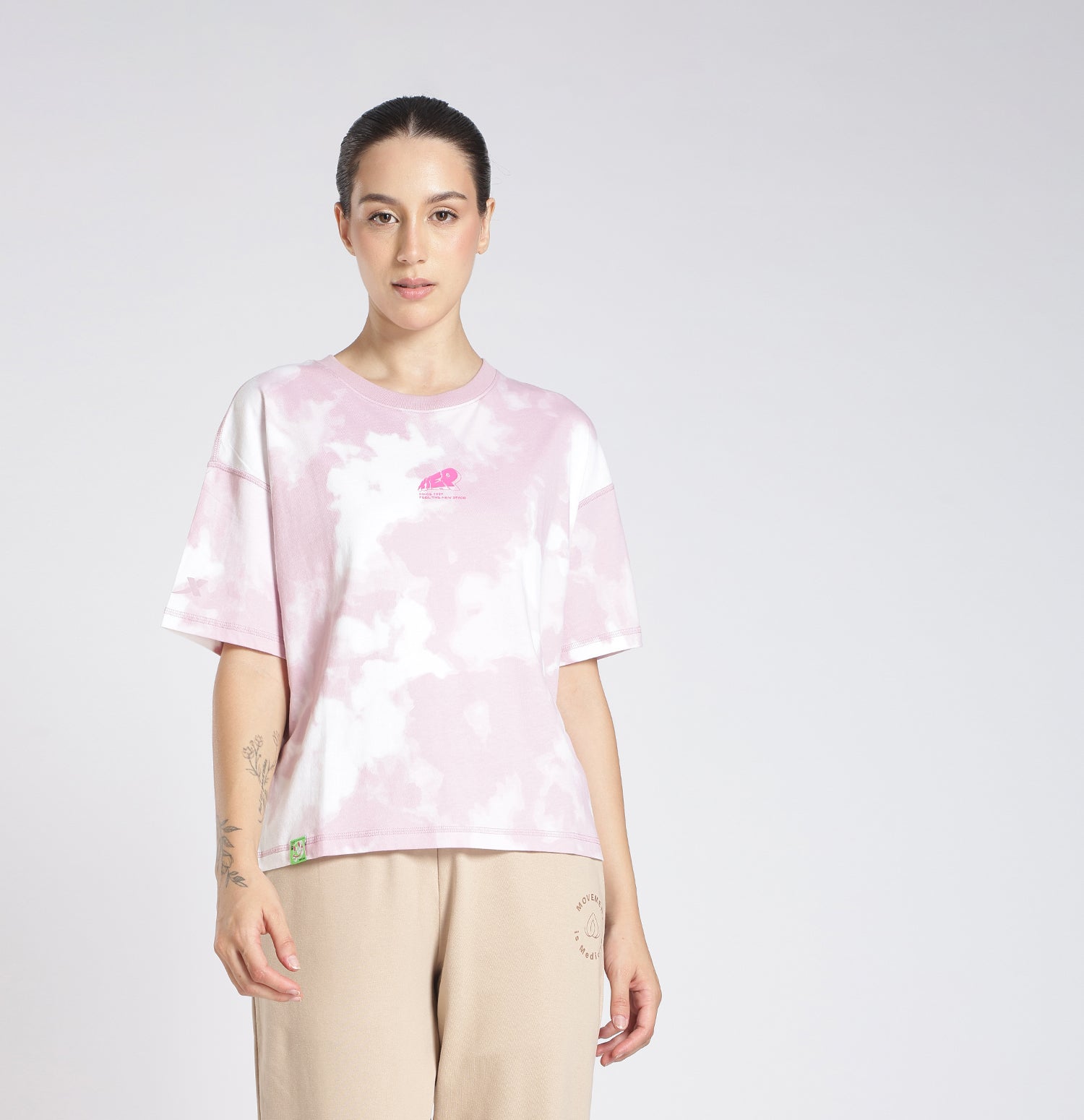 Xtep Women Floral Print T-Shirt - Floral Purple / S