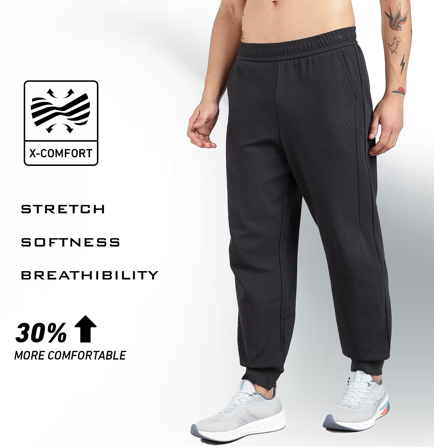 Micro Texture Modern Pants - Horn Grey