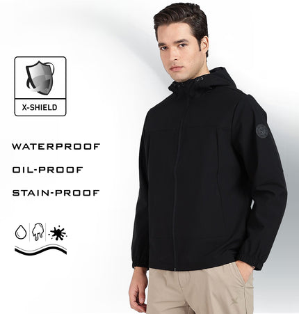 XTEP Men's  X-Shield Tech Double Layer Windbreaker Outdoor Training Jacket