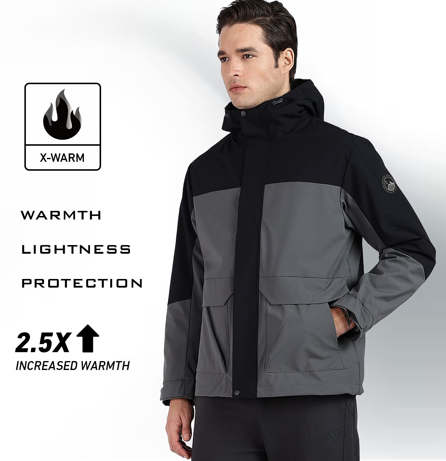 Twinset 3-in-1 Winter Jacket - Black/Grey