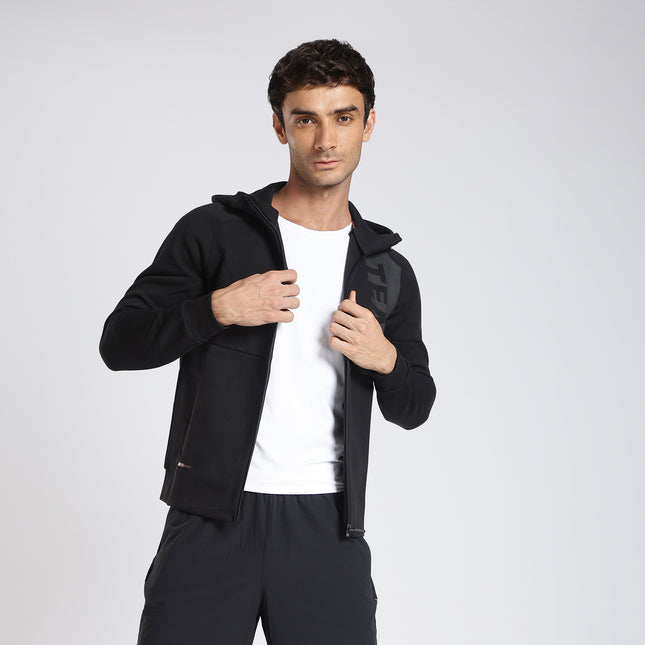 Xtep Men Active Knitted Training Hoodie - Black / XS