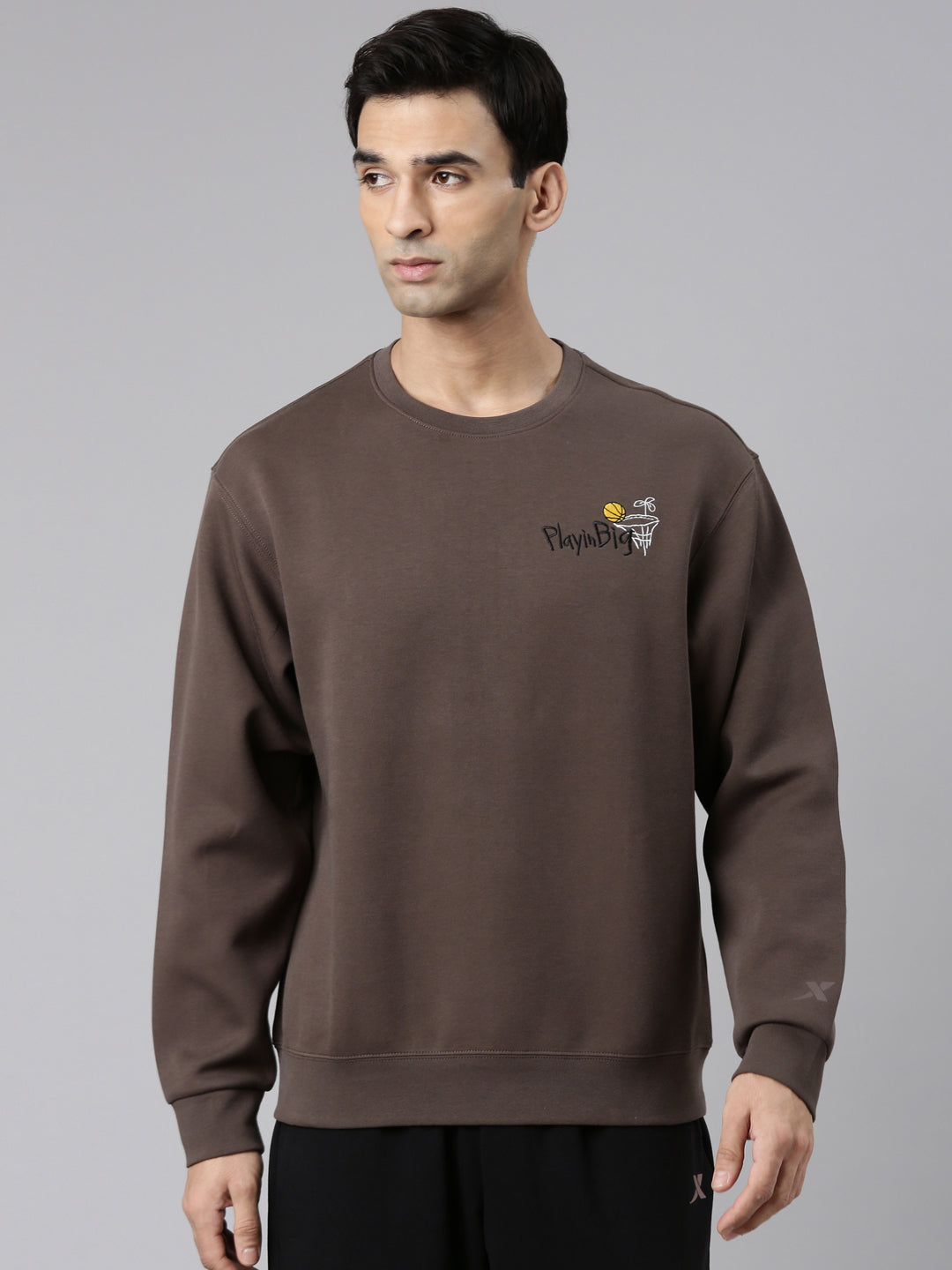 Xtep-Comfort Men Sweater - Sandy Brown / S
