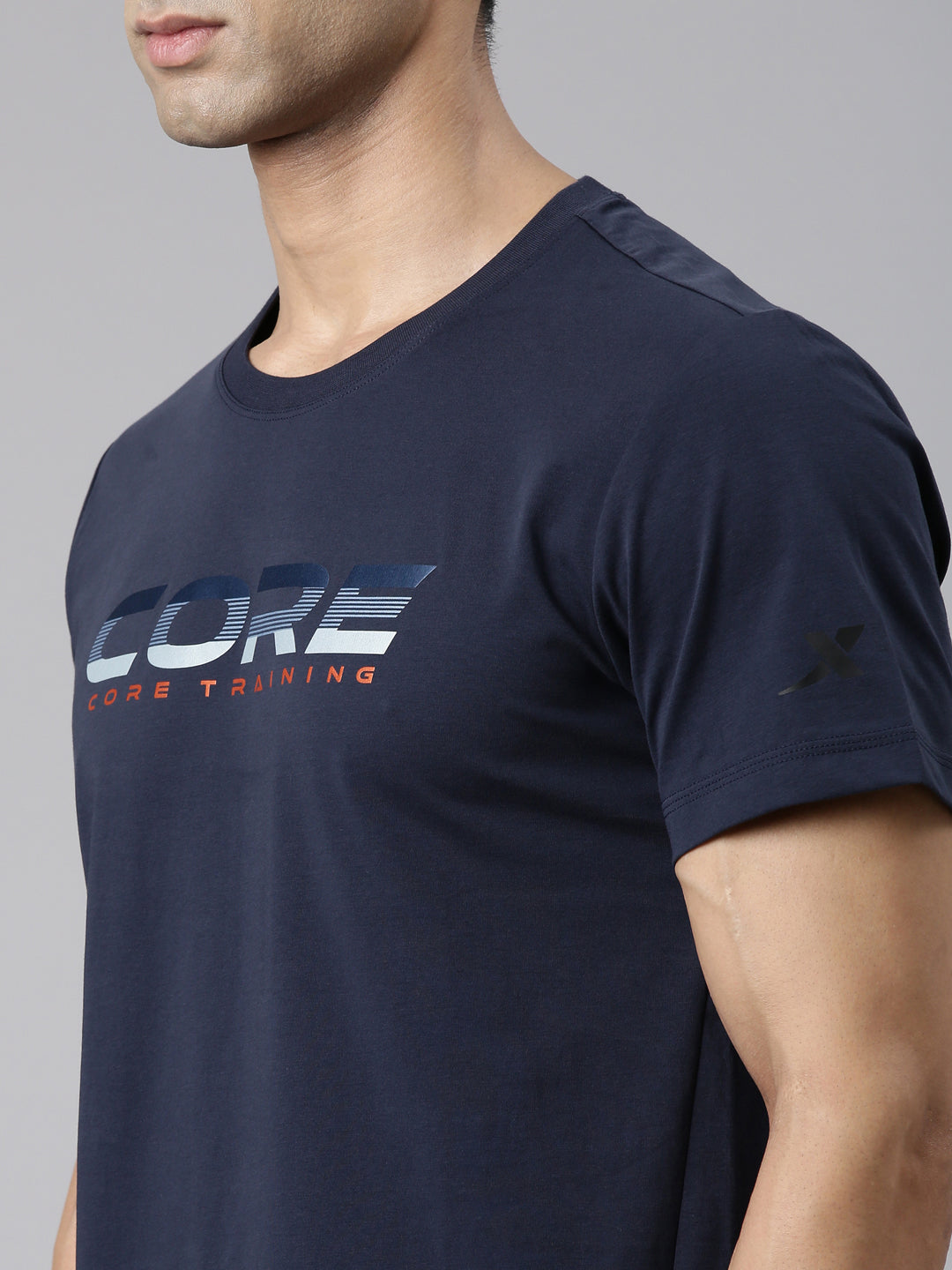 XTEP Blue Regular Fit Training T-Shirt for Men - (S)