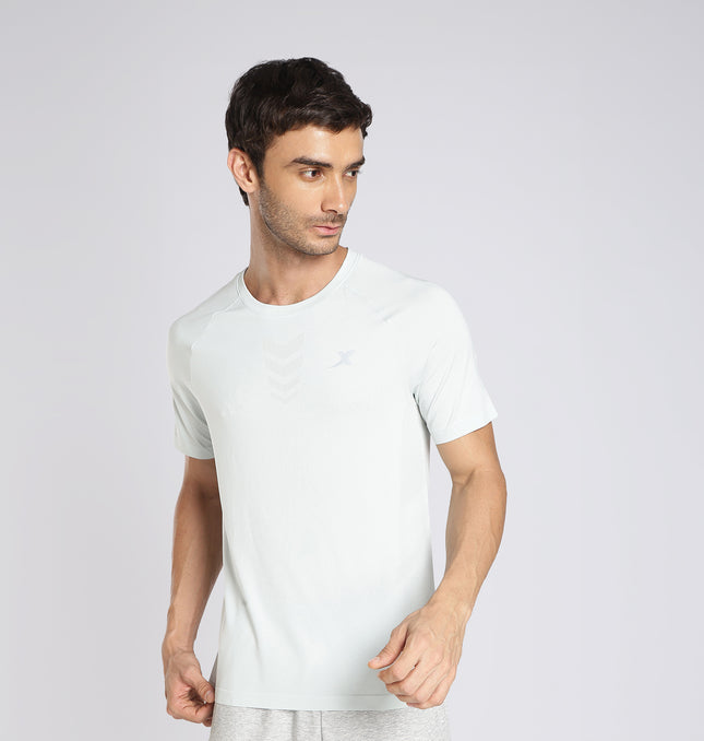 Xtep Men Comfort Quick-Dry Performance Running Tshirt - Ice Blue / M