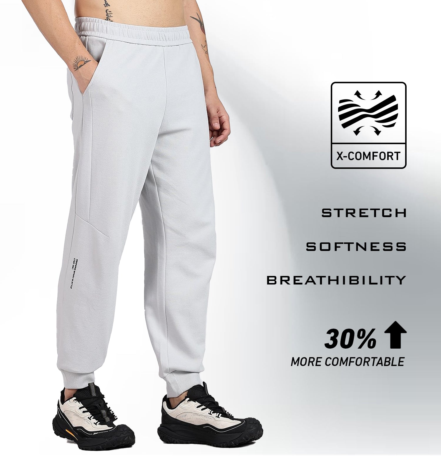 Micro Texture Modern Pants - Grey