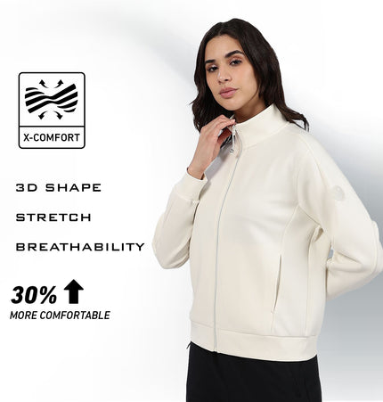 XTEP Women's Winter Training 3D Fit Shape Smooth Feel Knitted Jacket