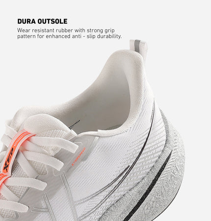 Xtep Men ACE Carbon Fiber Performance Running Shoes White/Silver