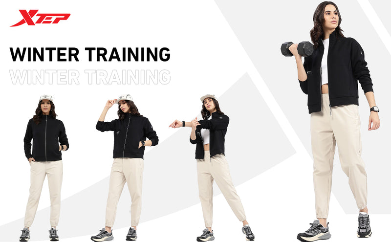 XTEP Women's Winter Training 3D Fit Shape Smooth Feel Knitted Jacket