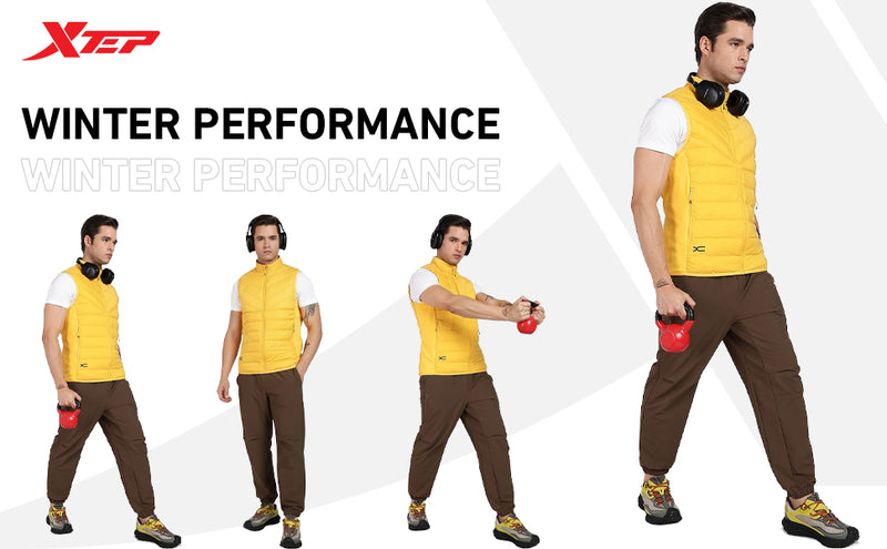 XTEP Men's Antibacterial Windproof Water Repellent Winter Jacket