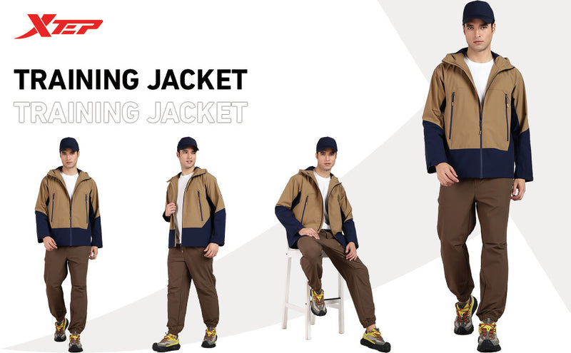 XTEP Men's Outdoor  X-Shield Tech Double Layer Windbreaker Training Jacket