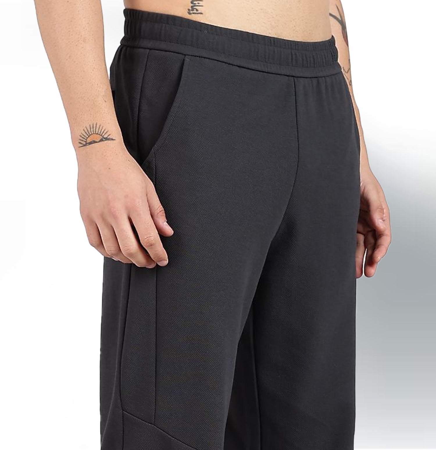 Micro Texture Modern Pants - Horn Grey
