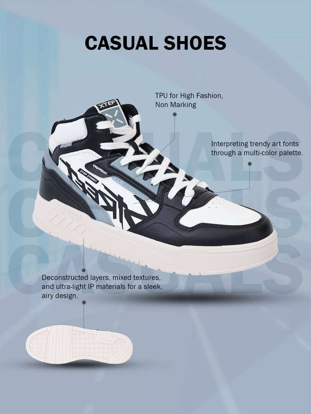 Xtep Men Skateboarding Shoes