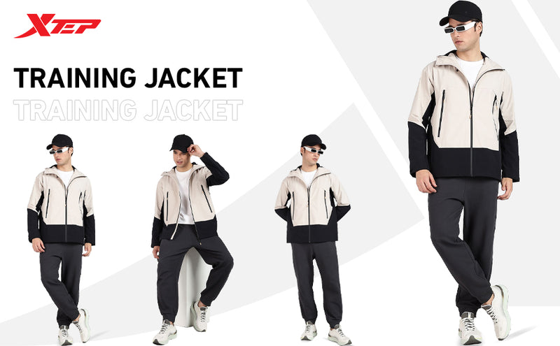 XTEP Men's Outdoor  X-Shield Tech Double Layer Windbreaker Training Jacket
