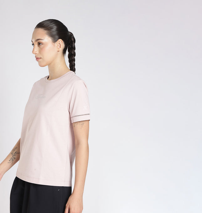 Xtep Women's Training T-Shirt – Sorona Cotton Blend, Antibacterial