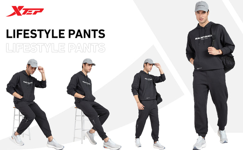 XTEP Men's Winter Lifestyle Micro Texture Surface Pattern Modern Pants