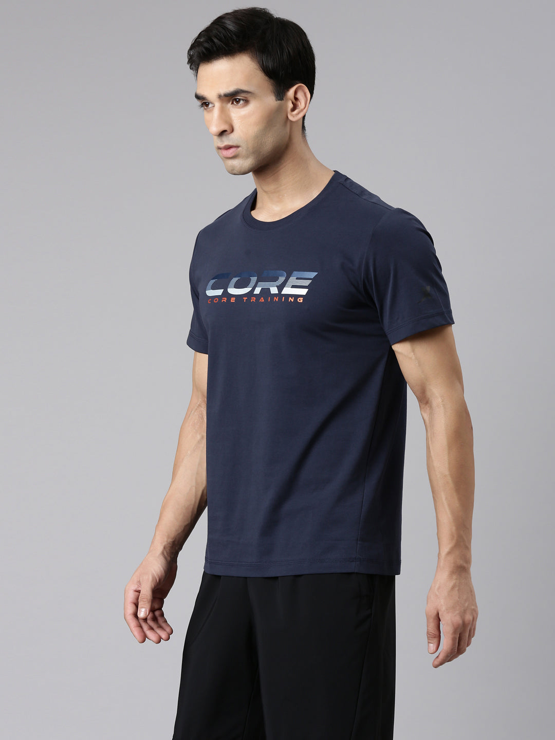 XTEP Blue Regular Fit Training T-Shirt for Men - (S)