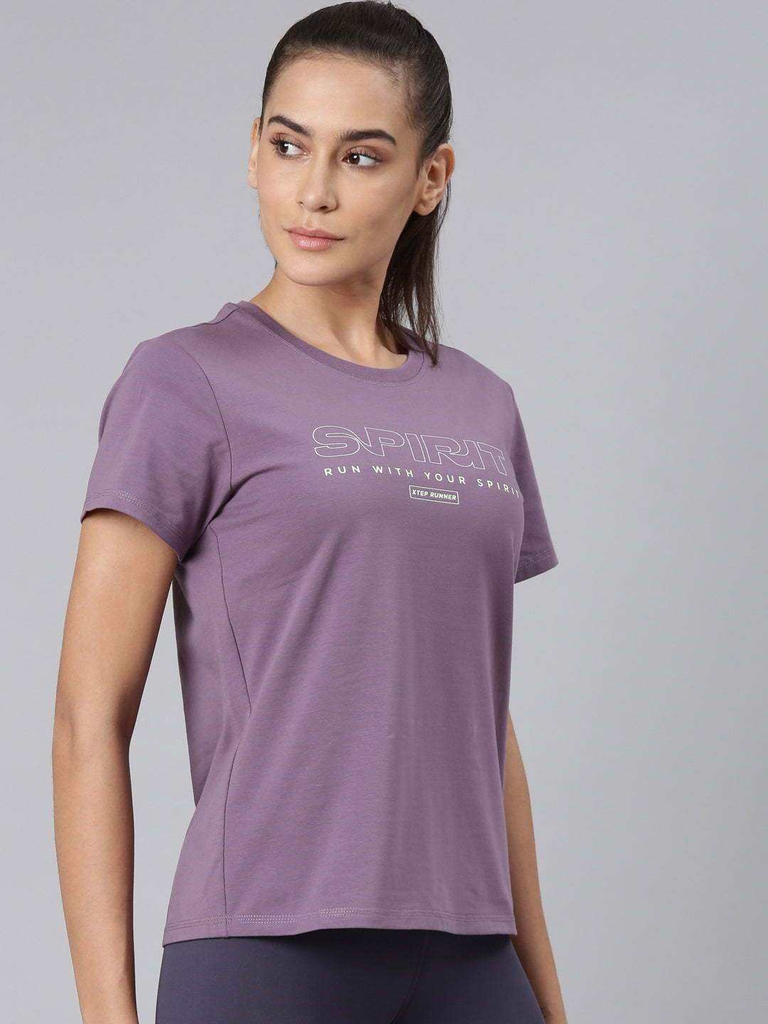 Xtep-Comfort Women Short-sleeve T-shirt