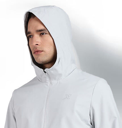 XTEP Men's Winterwear Running X-Shield  (Waterproof, Stainproof, Oilproof) Tech Windbreaker Jacket