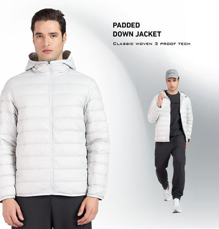 XTEP Men's Performance X-shield  Tech (Waterproof, Stainproof, Oilproof) Padded Down Jacket